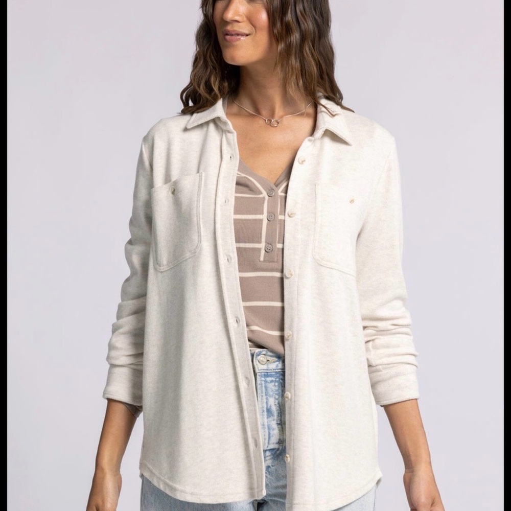 Thread & Supply Lewis Shirt in Heather Oatmeal